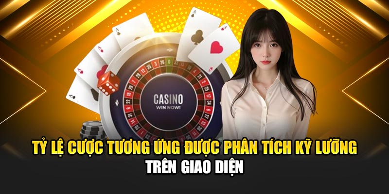 Tỷ lệ cược tương ứng được phân tích kỹ lưỡng trên giao diện